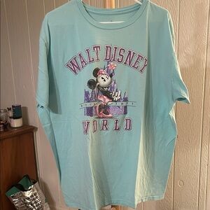 Disney Aqua Walt Disney World Minnie Mouse Tee